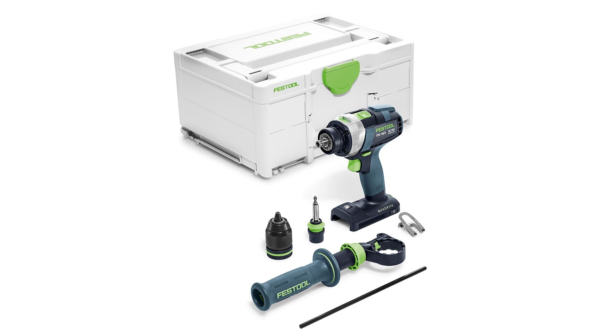 Аккумуляторная ударная дрель-шуруповёрт Festool QUADRIVE TPC 18/4 I-Basic