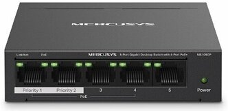Коммутатор MERCUSYS MS105GP, неуправляемый