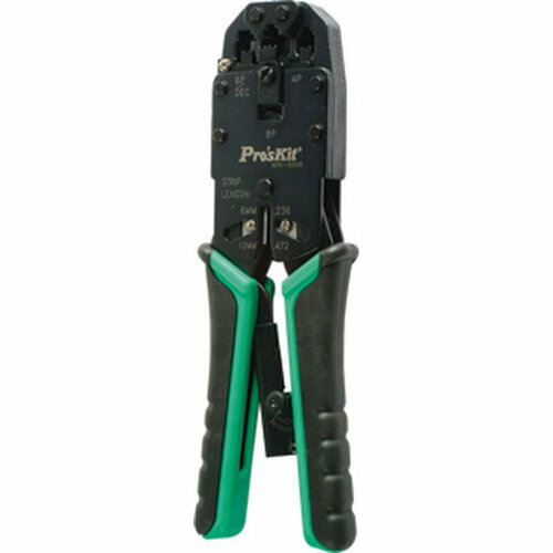 Клещи обжимные Pro'sKit CP-200R, для витой пары, профессиональные 10P/8P/6P/4P , длина 205мм, трещотка 10pcs clamshell drawer bottom contact type 4p 5p 6p 7p 8p 10p 12p 14p 16p 18p 20p 24p 26p 30p 0 5mm fpc ffc connector socket