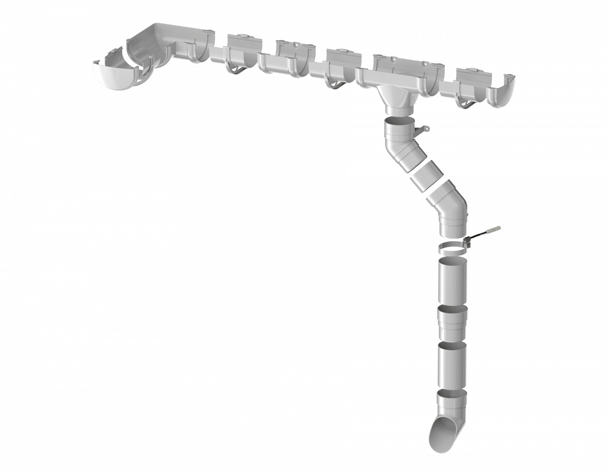 фото Воронка желоба технониколь Оптима ПВХ 120/80, белый