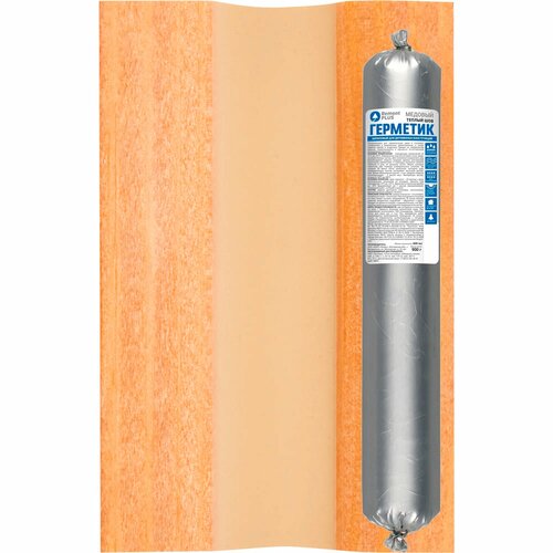 Шовный герметик для деревянных конструкций Remontplus медовый 0.6 л