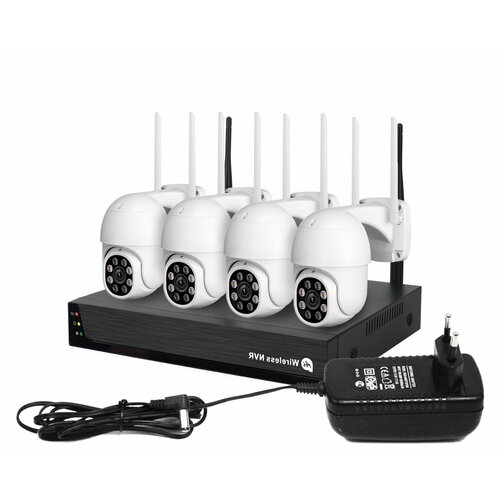 Радиоканальный комплект облачного наблюдения Квадро Вижион Клоуд Купол-01-4 Люкс F1503EU с 4-мя внешними купольными поворотными камерами 2086400₽