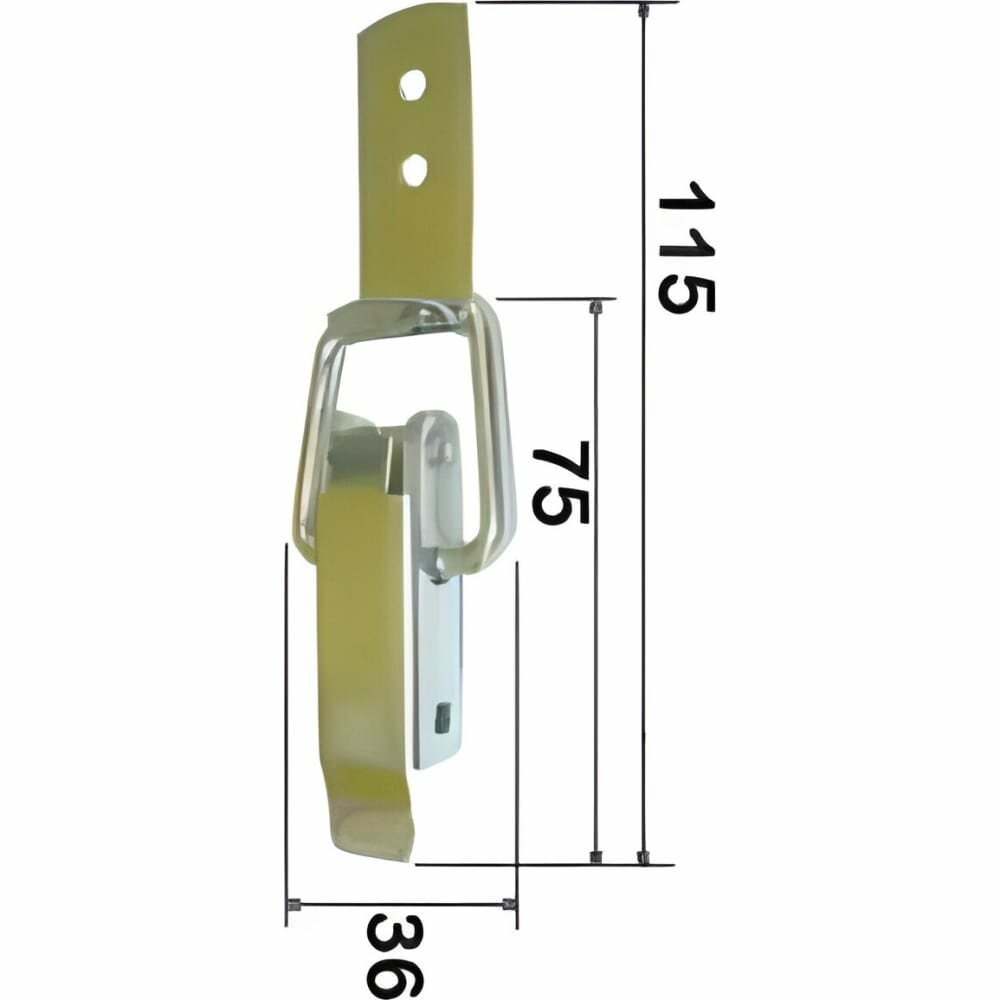 фото MFK-TORG Защелка чемоданная без пружины средняя оцинкованная Z/Ч312