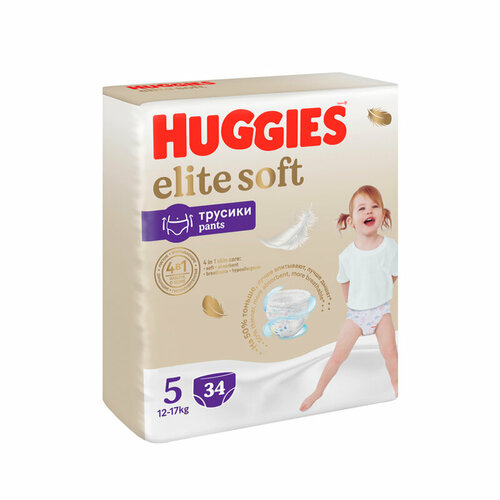 Трусики Huggies Elite Soft ➄ 12-17кг 34 шт