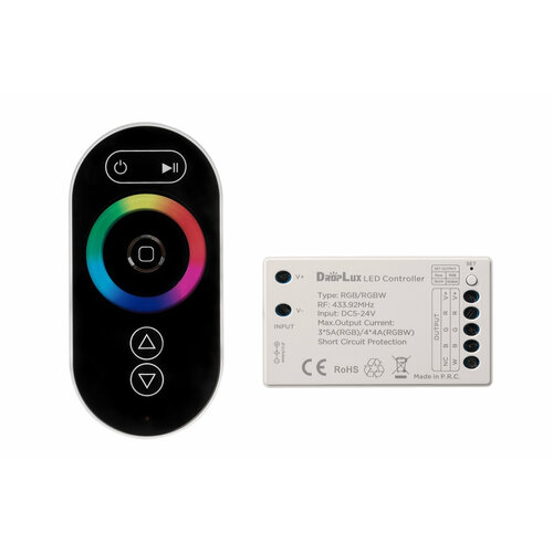 ShopLEDs Сенсорный RGBW-контроллер MIG-LPH1-16А Touch (5-24V, 4х4А, 80-384W) контроллер rgb apeyron 288вт 12в 3х8а радио пульт сенсорный