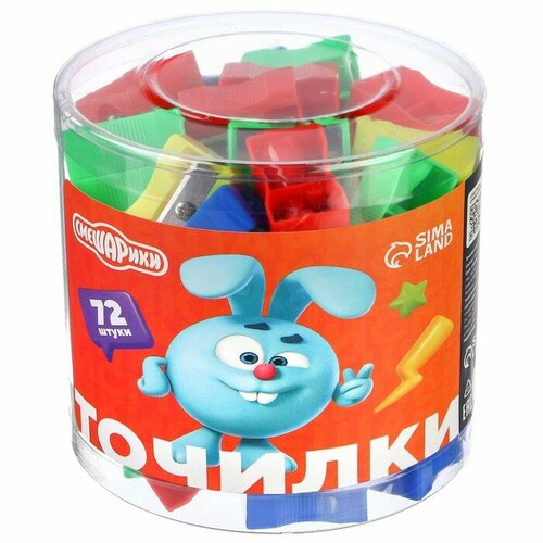 Точилка пластиковая Классическая микс Смешарики72 шт 695₽