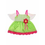 Одежда для кукол платье с крыльями 39-45см зеленое - изображение