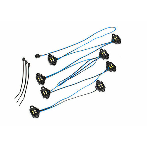 Запчасти для Traxxas TRAXXAS запчасти LED ROCK LIGHT KIT TRX-4 dj 2021 bronco brake tail led light with wire spare tire high light tail lamp trx 4 traxxas trx4 rc car upgrade accessories