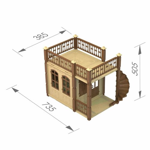 домик для кукол замок принцессы нордпласт игровой набор 1 этаж цвет бежевый Дом для кукол