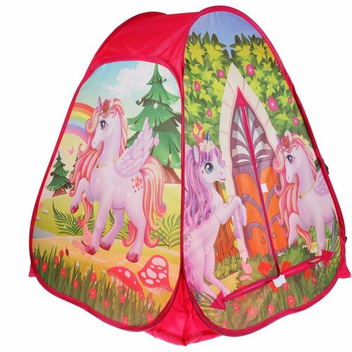 палатка детская игровая играем вместе hot wheels в сумке Палатка детская игровая Играем вместе Единороги, 81х90х81 см, в сумке