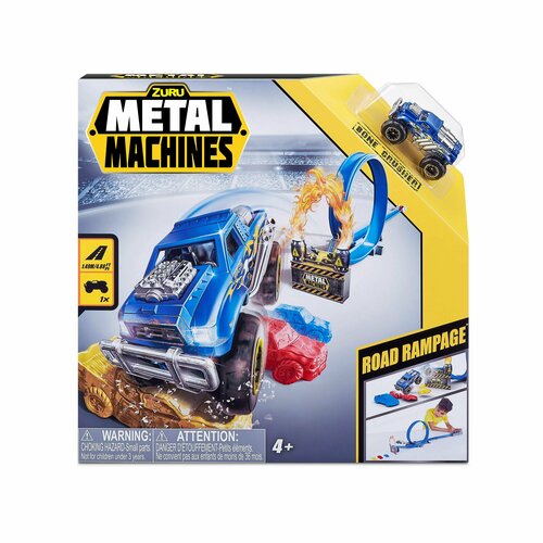 Игровой набор Zuru Metal Machines трек с машинкой Дорожная ярость игровой набор zuru metal machines трек удар паука с гаражом и машинками высота трека 38 см игрушки для мальчиков 6725