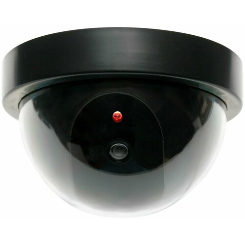 Муляж купольный камеры внутренний черного цвета с диодом муляж камеры rexant внутренний купольный белый
