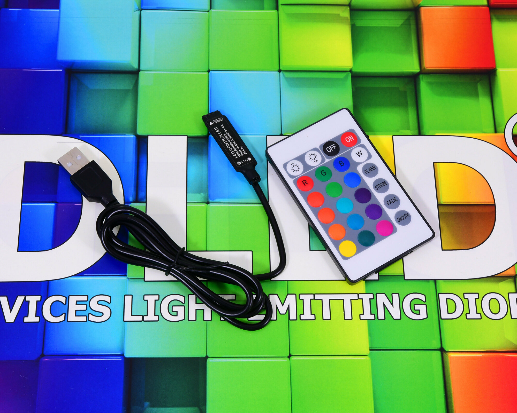 Контроллер RGB с пультом IR Controller DLED c USB 5V — фото 1