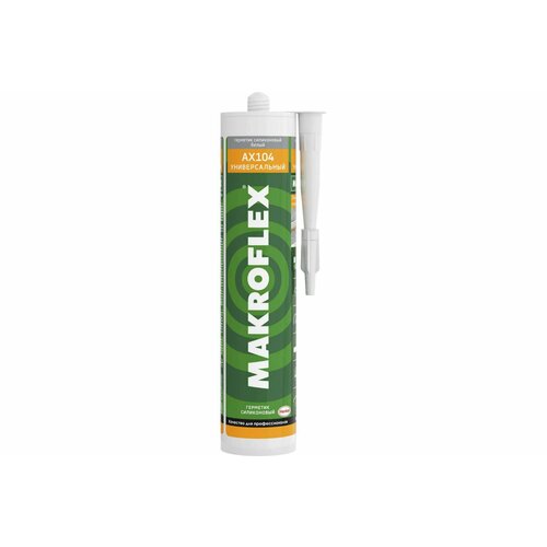 фото Makroflex универсальный силиконовый герметик makroflex аx104 белый 290 мл б0022953 макрофлекс
