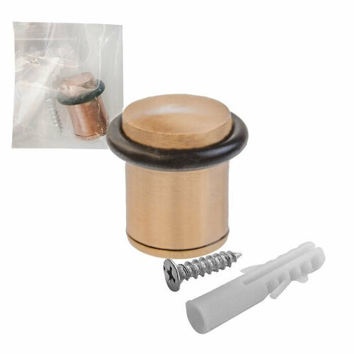 Упор дверной `чибис цилиндр М71С/309S AС (медь) d-20мм, h-28мм