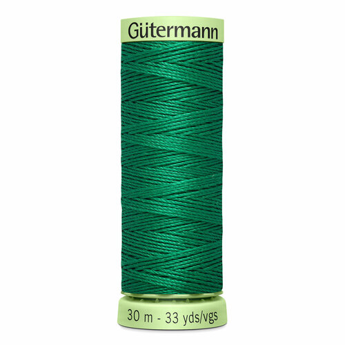 фото Нить top stitch 30/30 м для декоративной отстрочки, 100% полиэстер, gutermann 744506 (402 изумрудно-зеленый), 5 шт