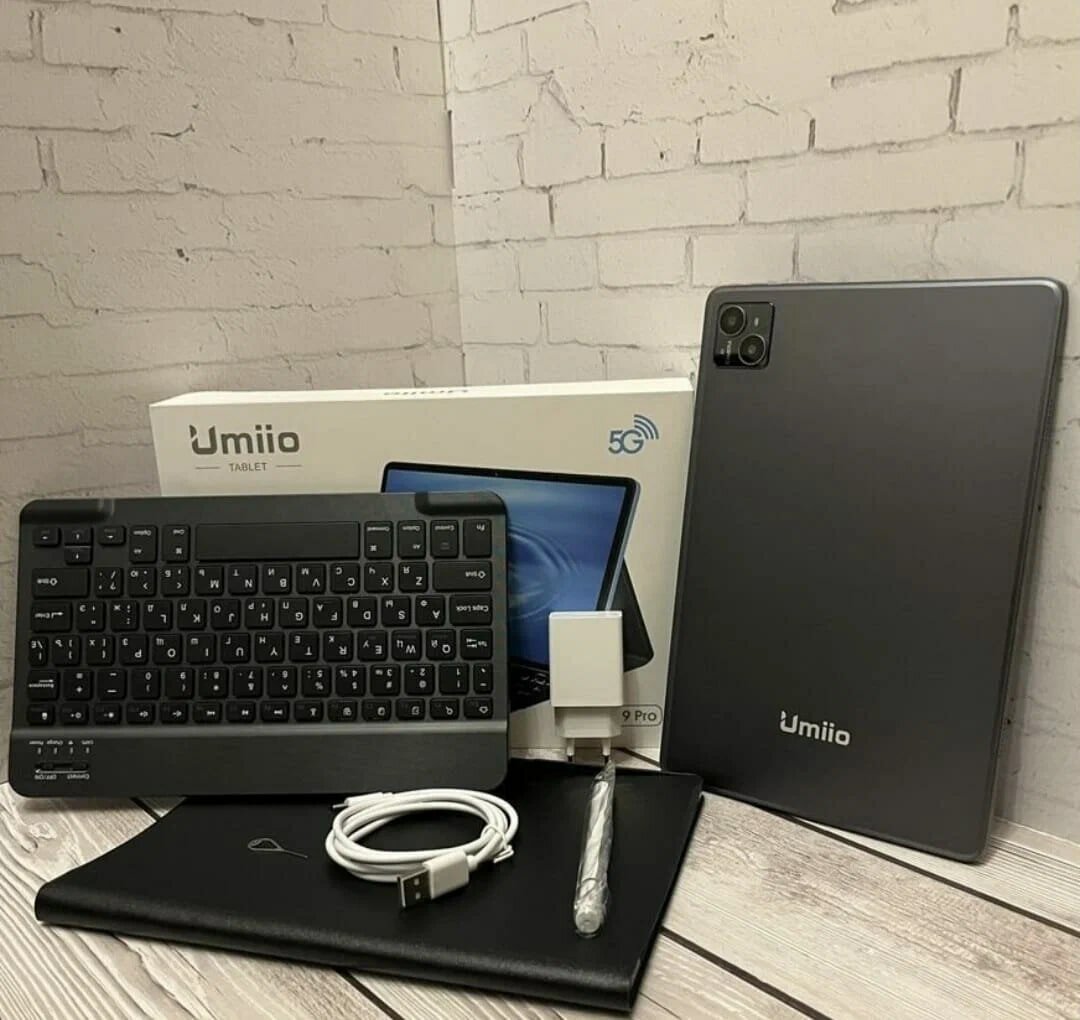 Планшет Umiio A19 Pro серый с клавиатурой, чехлом, защитным стеклом, стилусом в комплекте 6/128, 10.1", 128GB, Android 11.0