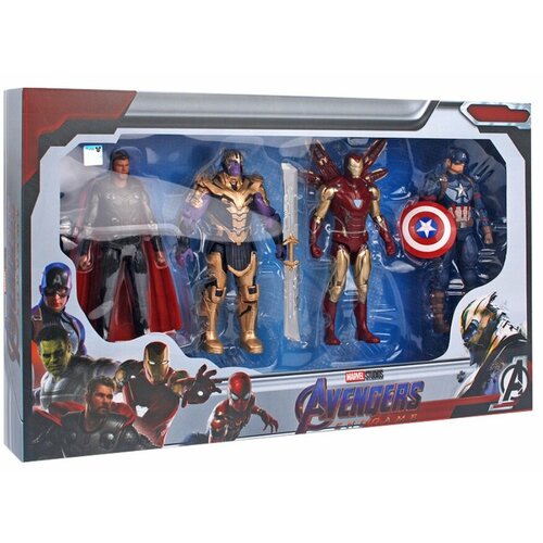 Шарнирная экшн фигурка Супергероя. ZD Toys. Набор 4 в 1 (Высота 17 см). Серия 