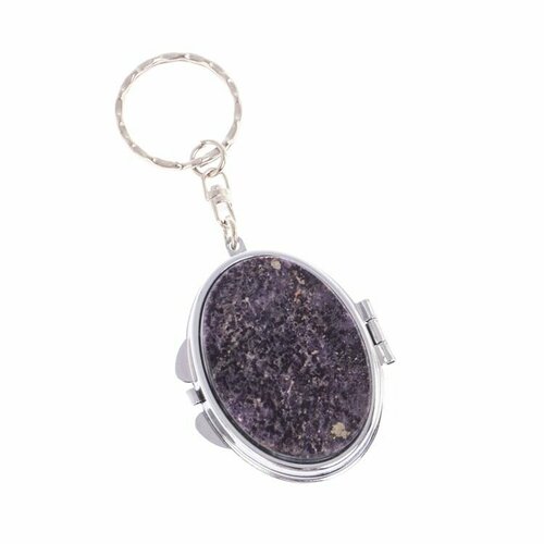 фото Брелок уральский сувенир, серебряный, фиолетовый