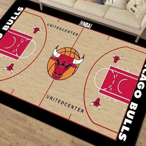 Ковер безворсовый Chicago BullsКоврик 60x90 см Чикаго Буллз, Ковер безворсовый Chicago Bulls