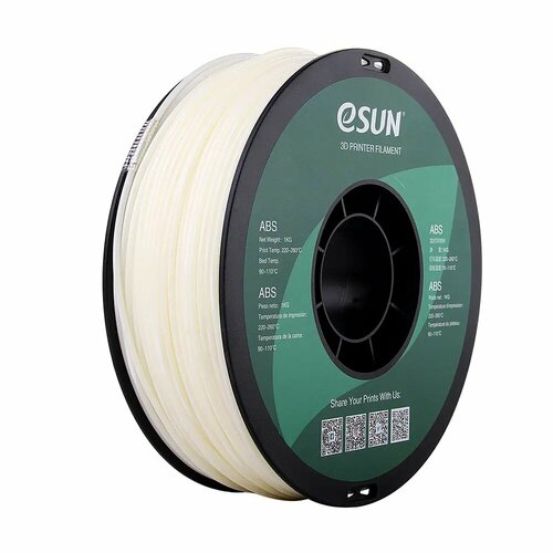 Филамент ESUN ABS пластик для 3D принтера 1.75мм, натуральный 1 кг. пластик для 3d принтера esun abs 1 кг белый