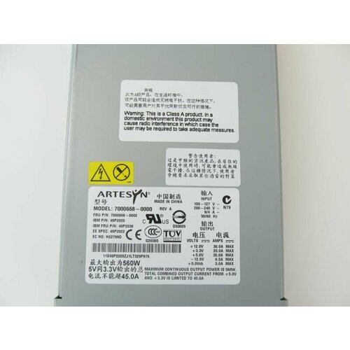 Резервный Блок Питания IBM 49P2022 560W 4082000₽
