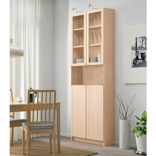 Книжный шкаф Стоп Мебель Билли 333 размер 80х237х30 Дуб молочный 15760₽