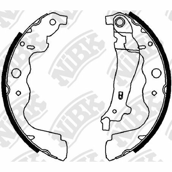 Колодки тормозные барабанные Nibk FN43551, 4 шт