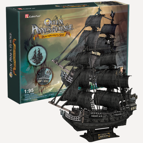 Изображение товара Пазл 3D Cubicfun Корабль Месть королевы Анны (большой), 328 деталей