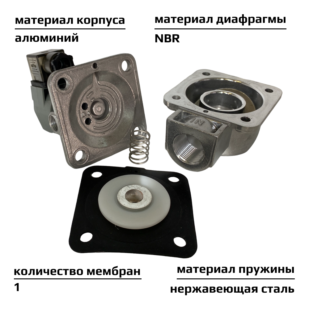 Импульсный клапан Artorq для рукавных фильтров IK20R.24DC соленоидный, мембранного типа, резьбовой, материал диафрагмы NBR — фото 8