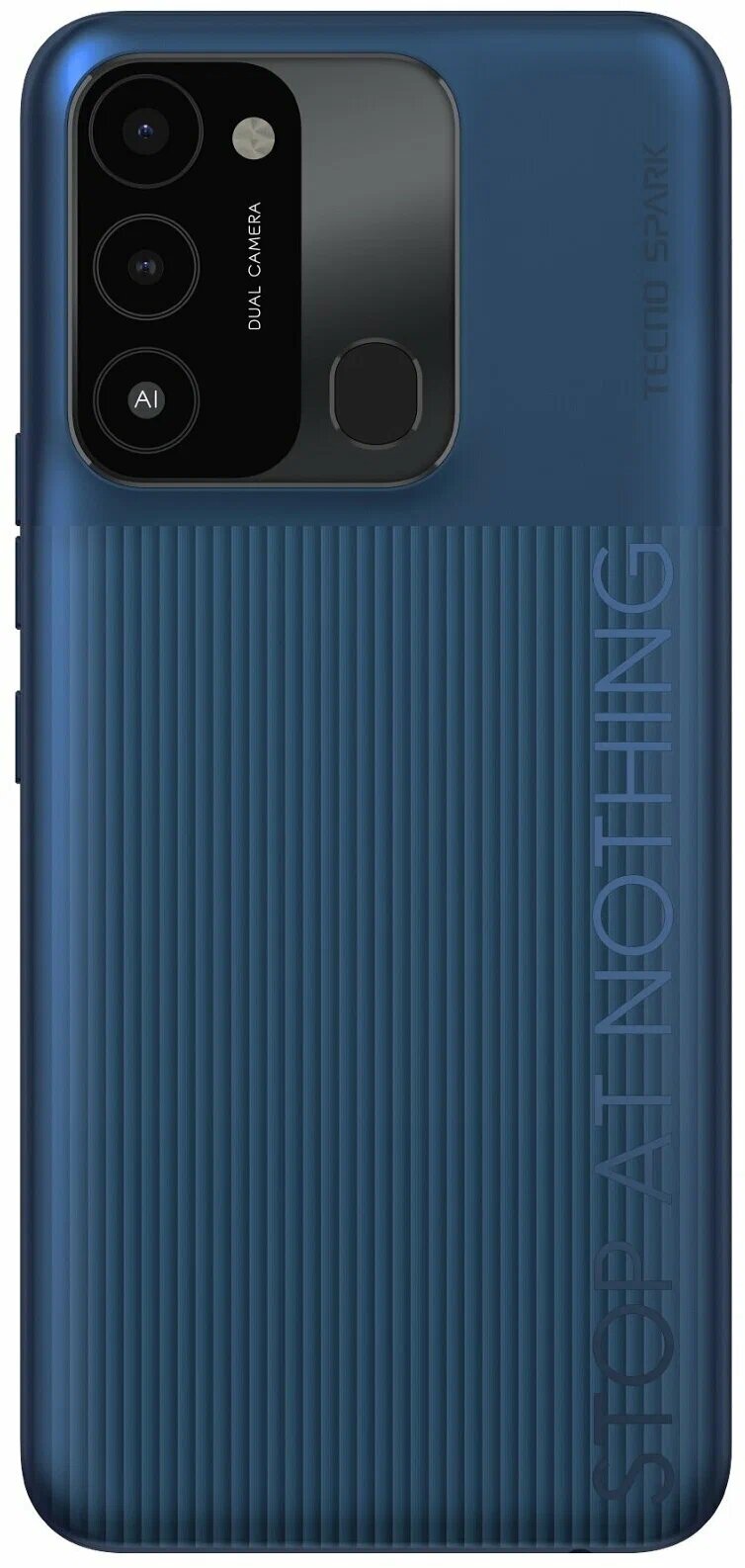 Задняя крышка в сборе со стеклом камеры для Tecno Spark GO 2022 синий (Atlantic Blue)
