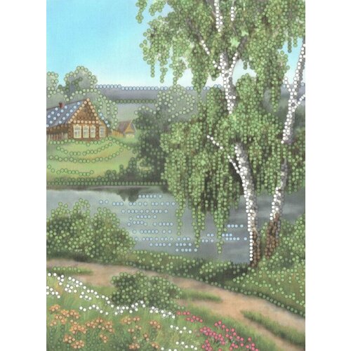 Набор для вышивания бисером искусница Тропинка вдоль берега, 15*20см