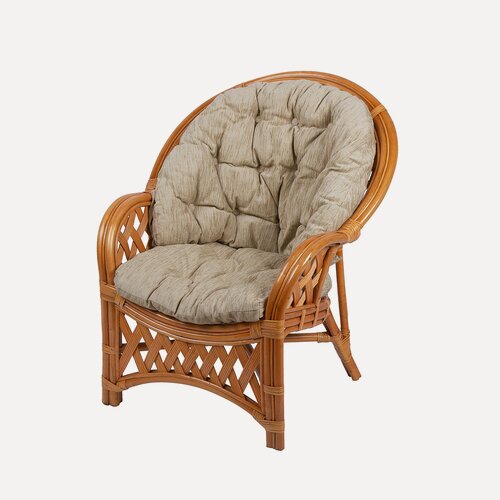 Изображение товара Кресло из натурального ротанга Черчиль, цвет коньяк