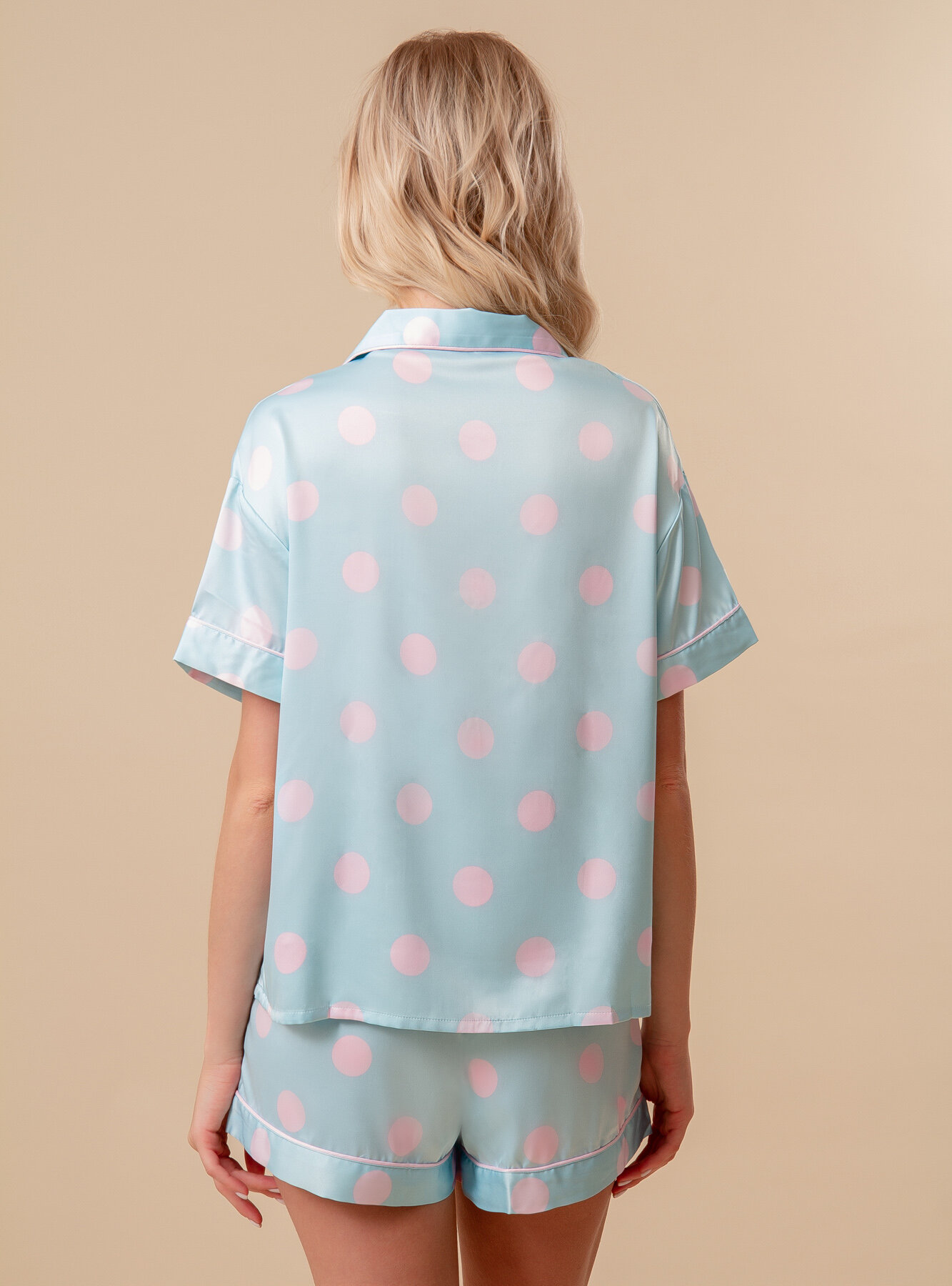 Домашняя пижама Indefini - рубашка и шорты 2023TBDL - фотография № 3