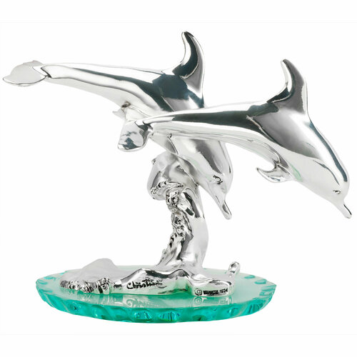 Статуэтка для интерьера KRISA Пара дельфинов, высота: 22 см