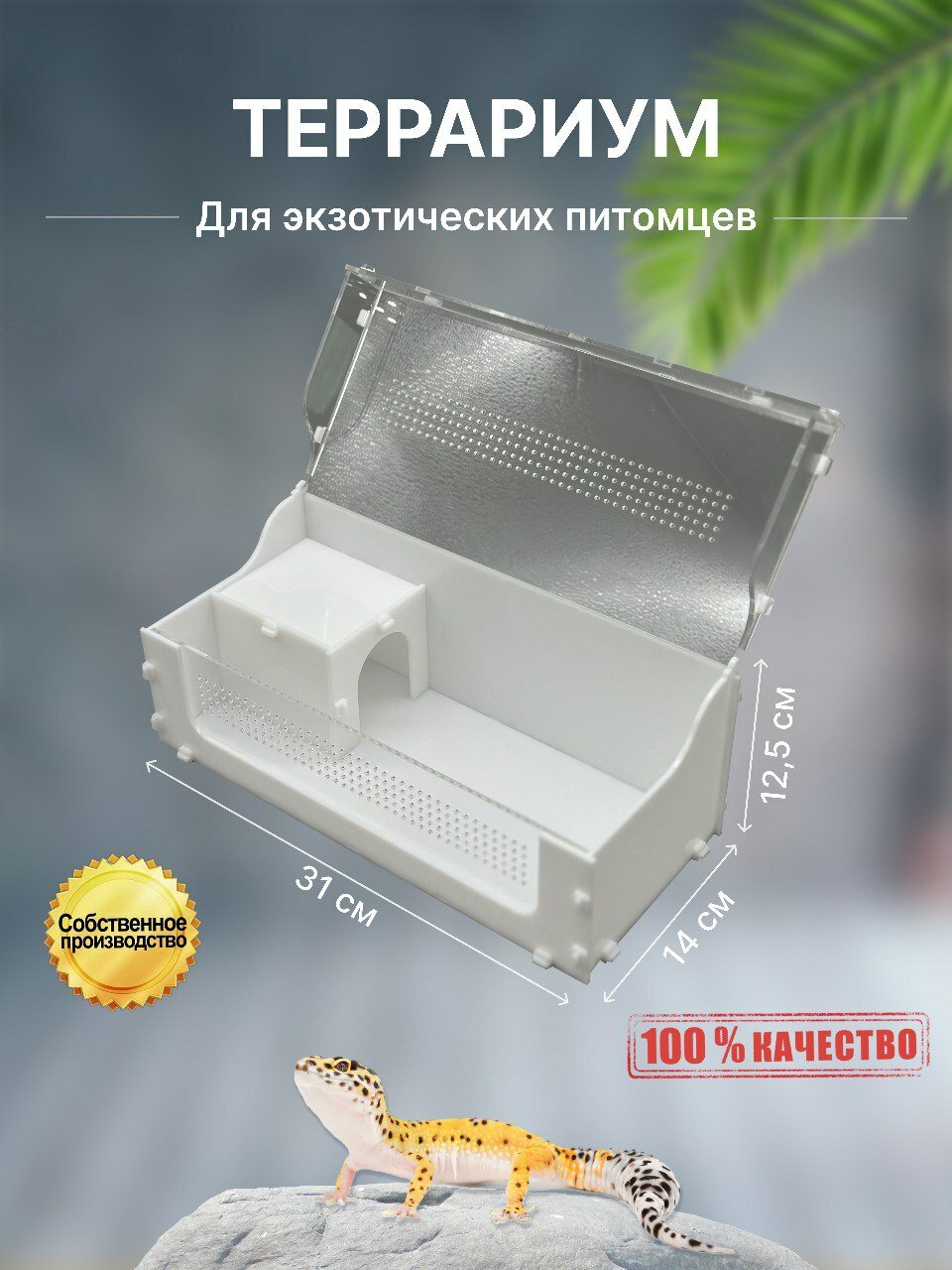 Террариум для улитки, пауков, богомолов, палочников