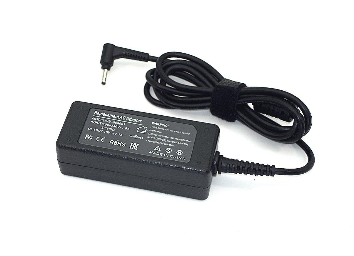 Блок питания (сетевой адаптер) для ноутбуков Samsung 19V 2.1A 3.0x1.1mm REPLACEABLE