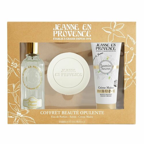 Jeanne En Provence Jasmin Secret Подарочный набор для женщин: Парфюмерная вода 60 мл + крем для рук 75 мл + мыло твердое 100 гр