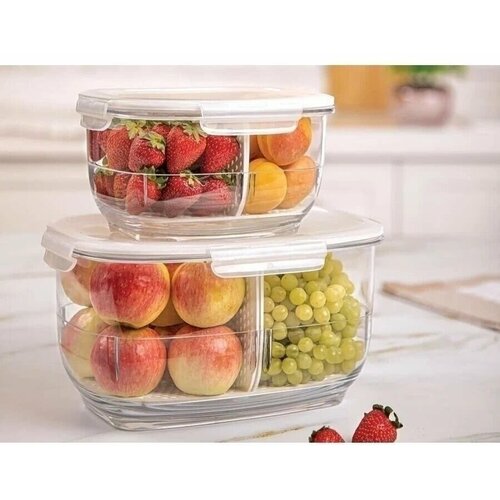 Контейнер стеклянный с разделителями и крышкой, Limon, 4.5 литра