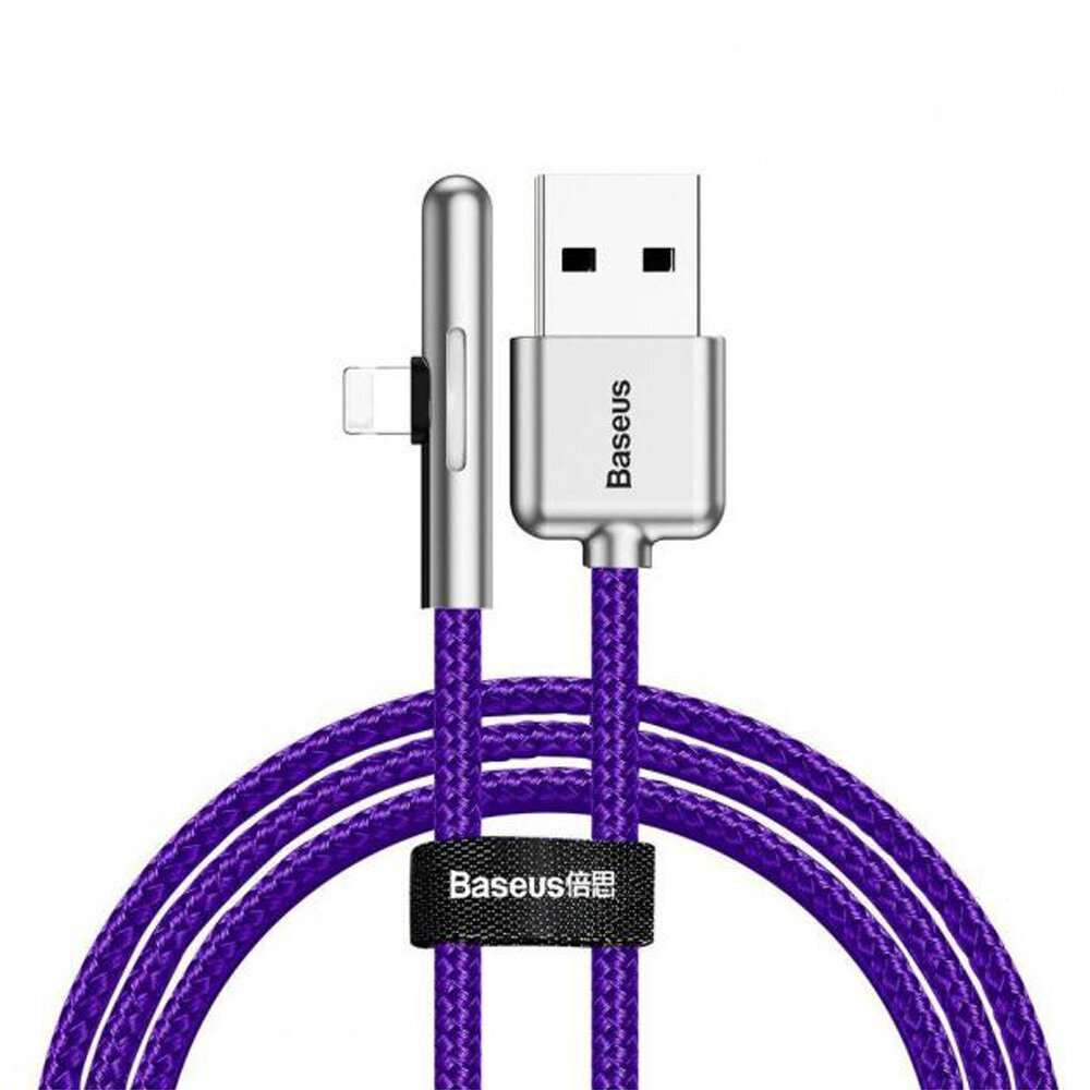 Кабель Baseus iridescent lamp mobile game cable usb for ip 2,4А 1m (Фиолетовый)