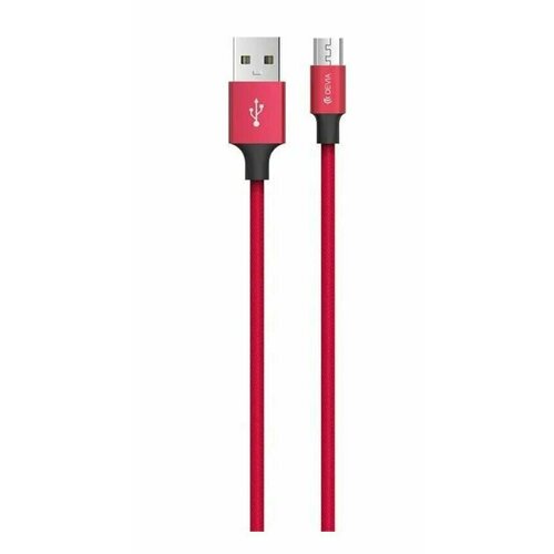 Кабель USB - Micro-USB 1 метр Devia Pheez, красный кабель usb microusb devia pheez серый 1 м