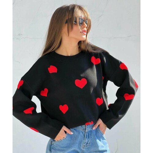 фото Свитер , размер onesize, черный topzona