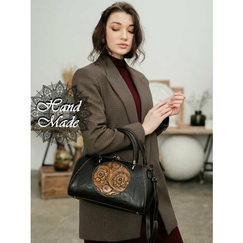 фото Сумка багет lumida, черный, коричневый