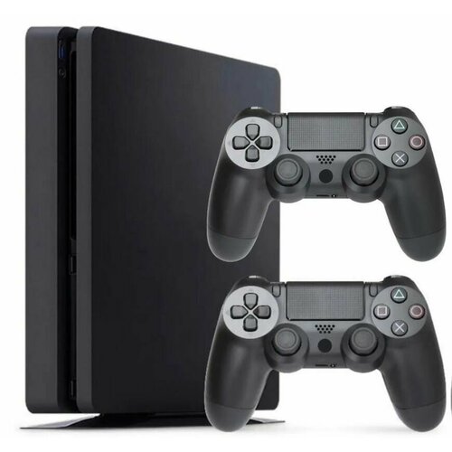 Игровая приставка Sony PlayStation 4 Slim 500Gb CUH-2108A 2 геймпада черный 27990₽