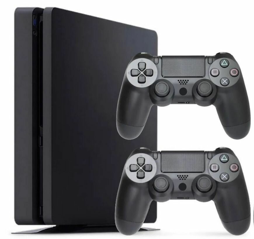 Игровая приставка Sony PlayStation 4 Slim 1 TB 2 геймпада. Товар уцененный