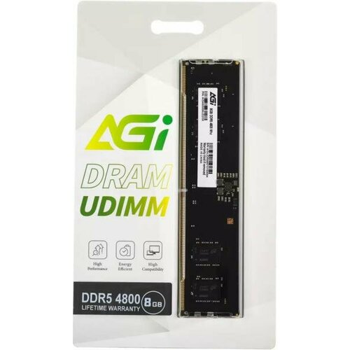 Оперативная память для компьютера 8Gb (1x8Gb) PC5-38400 4800MHz DDR5 DIMM CL40 AGI AGI480008UD238 AGI480008UD238