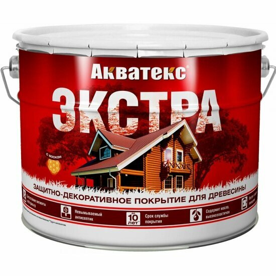 Защитно-декоративное покрытие для дерева Акватекс Акватекс Экстра полуглянцевое 9 л палисандр 18186