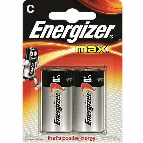 Батарейка LR14С Energizer Max BL-2 2шт батарейки щелочные energizer max c 2шт