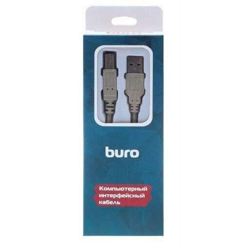 Кабель Buro BHP RET USB_BM30 USB A (m) USB B (m) 3 м, серый