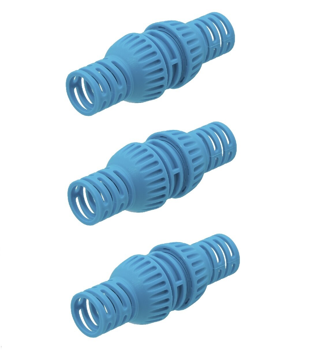 Муфта соединительная для садового шланга 3/4", пластик/резина, MPF, 3 шт.